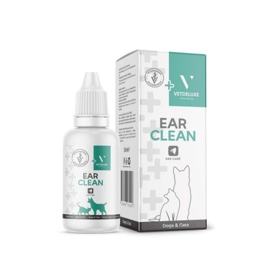 Vetdeluxe Ear Clean Kedi Ve Köpekler Için Kulak Temizleme Solüsyonu 50 ML | SRC: Barcode: 8684646030106